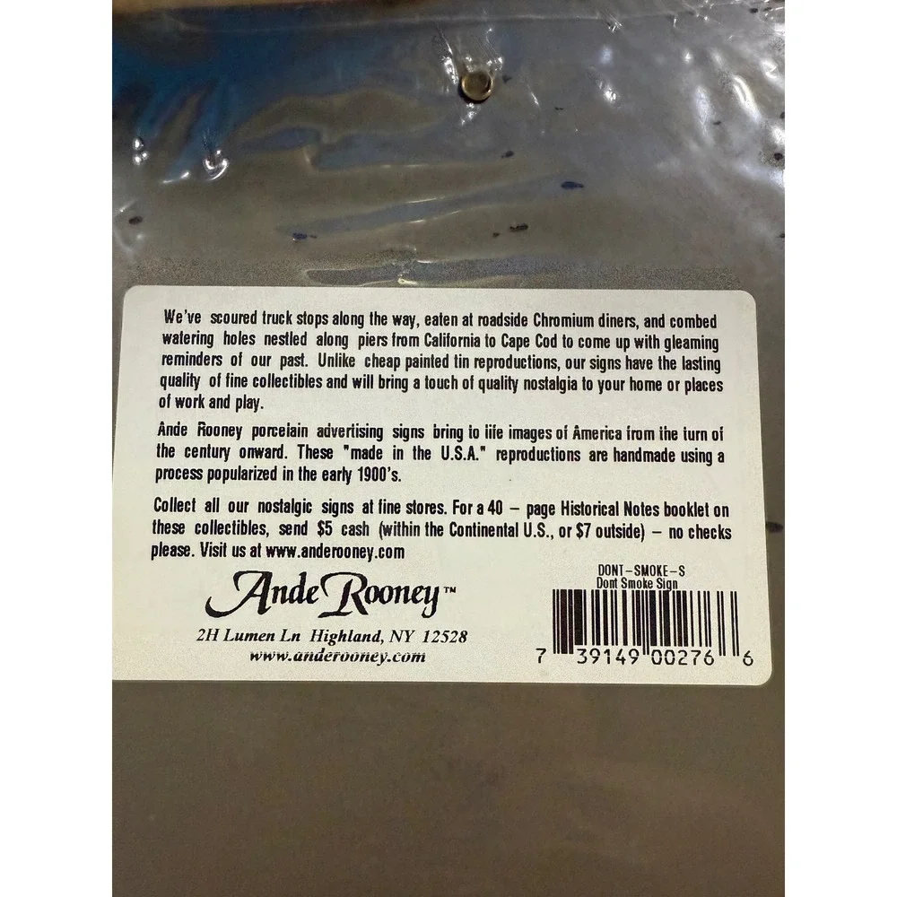 Porcelean Enameled Sign 